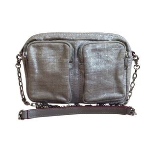 MZ Wallace Glazed Metallic Linen Chain Crossbody Bag